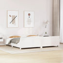 sengeramme uden madras 200x200 cm massivt fyrretræ hvid