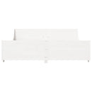 sengeramme uden madras 180x200 cm massivt fyrretræ hvid