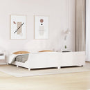 sengeramme uden madras 180x200 cm massivt fyrretræ hvid