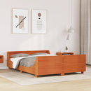 sengeramme uden madras 140x200 cm massivt fyr gyldenbrun