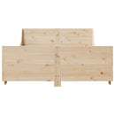 sengeramme uden madras 140x190 cm massivt fyrretræ