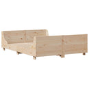 sengeramme uden madras 140x190 cm massivt fyrretræ