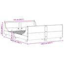 sengeramme uden madras 135x190 cm massivt fyrretræ hvid
