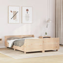 sengeramme uden madras 135x190 cm massivt fyrretræ hvid