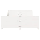 sengeramme uden madras 135x190 cm massivt fyrretræ hvid