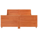 sengeramme uden madras 135x190 cm massivt fyrretræ brun