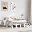 sengeramme uden madras 140x200 cm massivt fyrretræ hvid