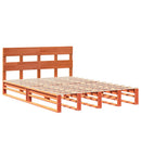 sengeramme uden madras 140x200 cm massivt fyr gyldenbrun