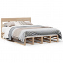 sengeramme uden madras 150x200 cm massivt fyrretræ