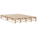 sengeramme uden madras 150x200 cm massivt fyrretræ