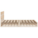 sengeramme uden madras 150x200 cm massivt fyrretræ