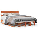 sengeramme uden madras 160x200 cm massivt fyrretræ gyldenbrun