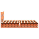 sengeramme uden madras 160x200 cm massivt fyrretræ gyldenbrun