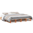 sengeramme uden madras 180x200 cm massivt fyrretræ gyldenbrun