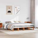 sengeramme uden madras 180x200 cm massivt fyrretræ gyldenbrun