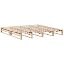 sengeramme uden madras 200x200 cm massivt fyrretræ