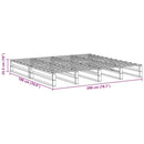 sengeramme uden madras 200x200 cm massivt fyrretræ