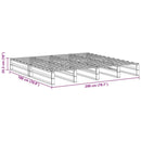 sengeramme uden madras 200x200 cm massivt fyrretræ gyldenbrun