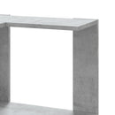bogreol til hjørne 50x50x179cm 5hylder konstrueret træ betongrå