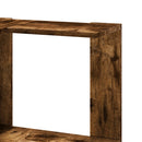 bogreol til hjørne 50x50x179cm 5hylder konstrueret træ røget eg