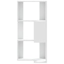 bogreol til hjørne 50x50x102 cm 3 hylder konstrueret træ hvid