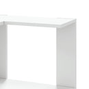 bogreol til hjørne 50x50x102 cm 3 hylder konstrueret træ hvid