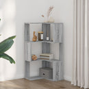 bogreol til hjørne 50x50x102 cm 3 hylder konstrueret træ