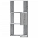 bogreol til hjørne 50x50x102 cm 3 hylder konstrueret træ