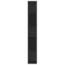 bogreol 80,5x23,5x162,5 cm 5 hylder konstrueret træ sort