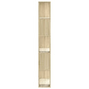 bogreol 80,5x23,5x162,5 cm 5 hylder konstrueret træ sonoma-eg