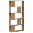 bogreol 80,5x23,5x162,5 cm 5 hylder konstrueret træ eg