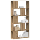 bogreol 80,5x23,5x162,5 cm 5 hylder konstrueret træ eg