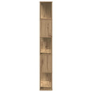 bogreol 80,5x23,5x162,5 cm 5 hylder konstrueret træ eg