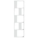bogreol 45x23,5x162,5 cm 5 hylder konstrueret træ hvid