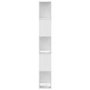 bogreol 45x23,5x162,5 cm 5 hylder konstrueret træ hvid