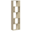 bogreol 45x23,5x162,5 cm 5 hylder konstrueret træ sonoma-eg