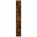 bogreol 45x23,5x162,5 cm 5 hylder konstrueret træ røget eg