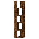 bogreol 45x23,5x162,5 cm 5 hylder konstrueret træ røget eg