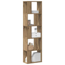 bogreol 45x23,5x162,5 cm 5 hylder konstrueret træ eg