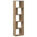 bogreol 45x23,5x162,5 cm 5 hylder konstrueret træ eg
