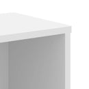 bogreol 50x25x105 cm konstrueret træ hvid