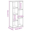 bogreol 50x25x105 cm konstrueret træ antikt træ