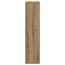 bogreol 50x25x105 cm konstrueret træ egetræsfarve