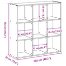 bogreol 102x32x102 cm konstrueret træ sonoma-eg
