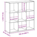 bogreol 102x32x102 cm konstrueret træ antikt træ