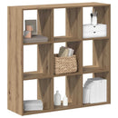 bogreol 102x32x102 cm konstrueret træ egetræsfarve