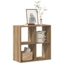 skab 68,5x32x68,5 cm konstrueret træ egetræsfarve