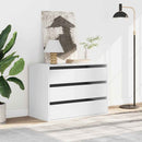 kommode til hjørne 80x41x58 cm konstrueret træ hvid