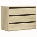 kommode til hjørne 80x41x58 cm konstrueret træ sonoma-eg