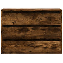 kommode til hjørne 80x41x58 cm konstrueret træ røget egetræ
